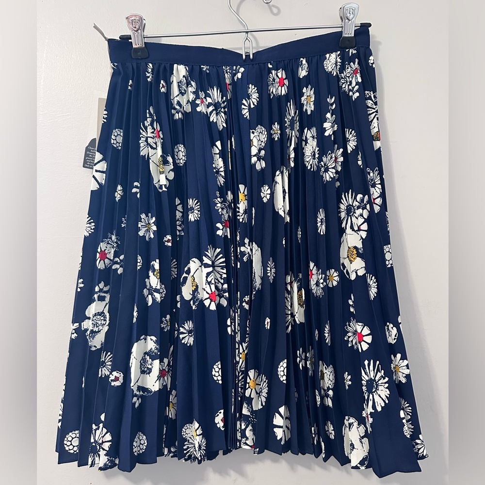 Jason Wu Navy Floral Skater Skirt